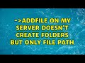 $zip->addFile on my Server doesn't create folders but only file path