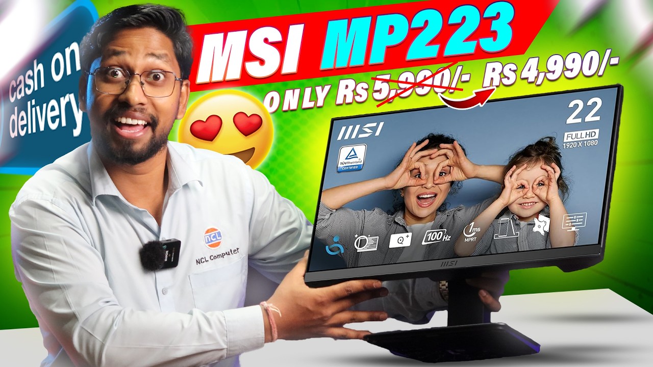 MSI PRO MP223 E2 21.45" FHD LED Monitor Unboxing & Review | Best 22" Monitor Only @ ₹4***/- in 2025!
