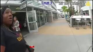 Suspected shoplifter runs into a pole while running from the cops.