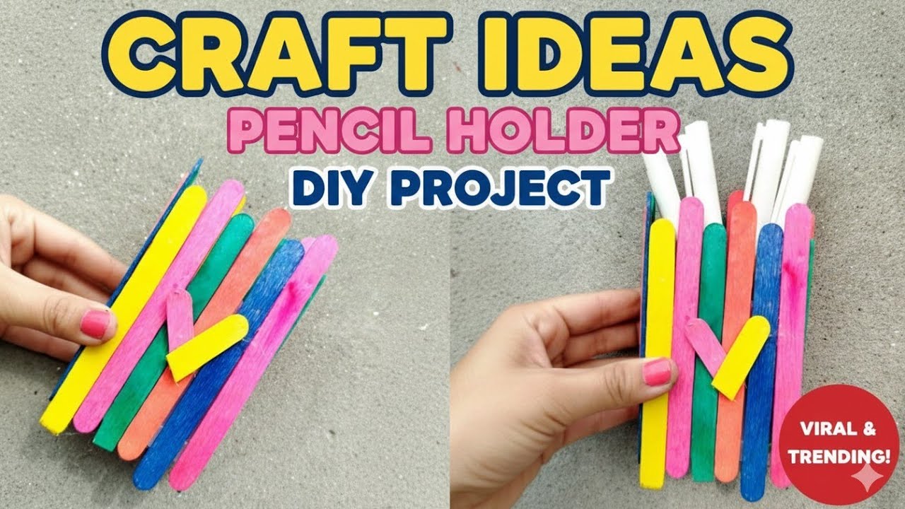 Пенал из палочек от мороженого своими руками (2026) | Забавные и простые идеи для поделок | Обяза...