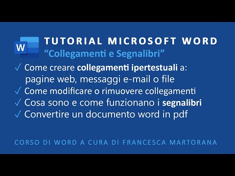 WORD | Microsoft 365 - Tutorial 13: Collegamenti e segnalibri