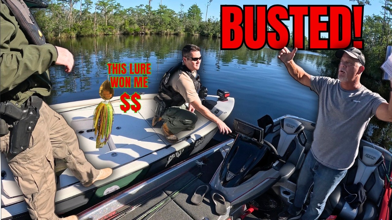 GAME WARDENS Pulled Up On Us While Bass Fishing… Then This Happened! ($20 Challenge)