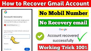 gmail account recovery | google Account Recovery Without Phone Number | gmail recover krne ka tarika