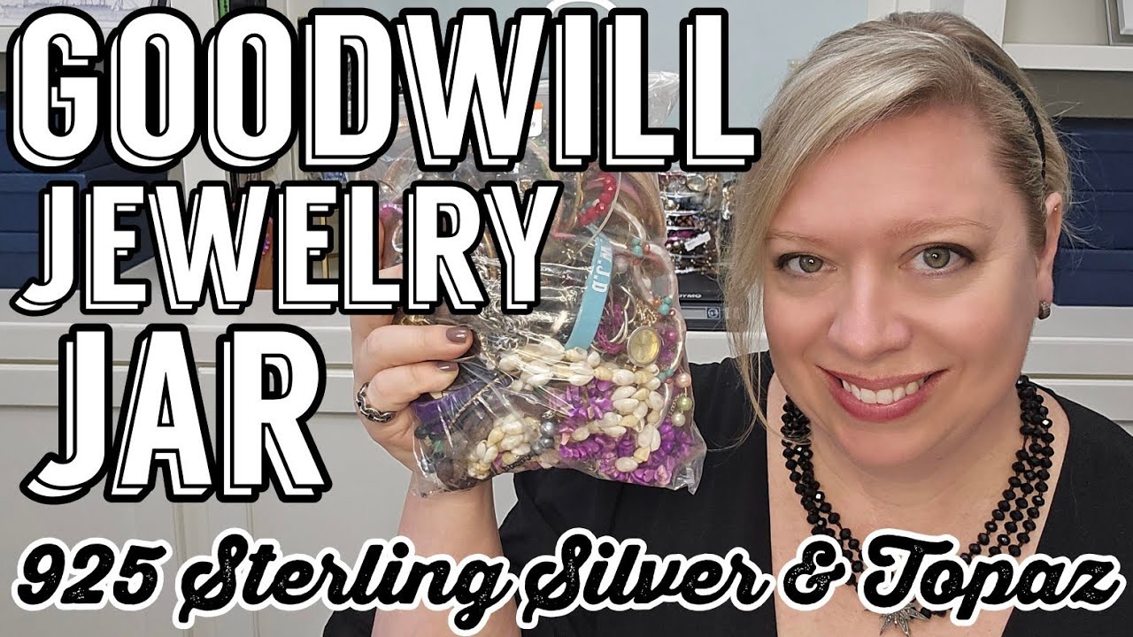 925 SILVER 🩵 TOPAZ in this REAL GOODWILL JEWELRY JAR UNBOXING! 