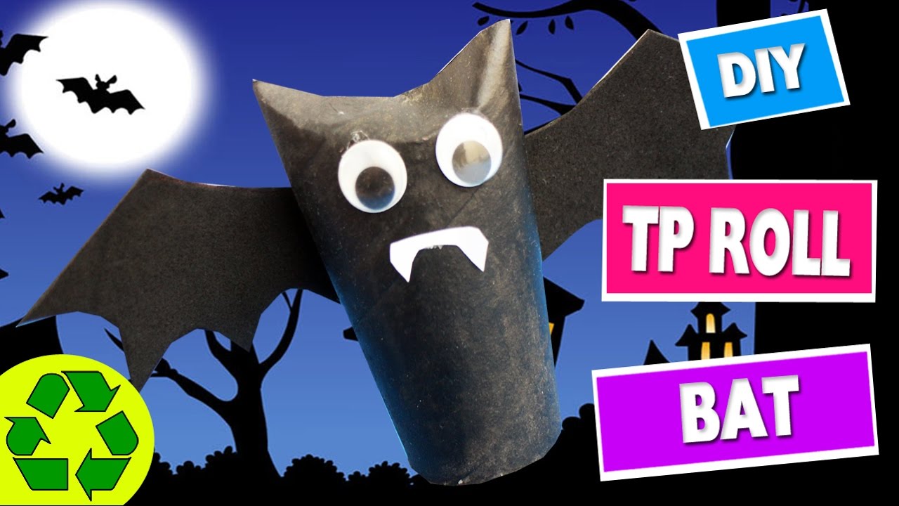 How to Make a Toilet Paper Roll Bat - Toilet Paper Roll Crafts