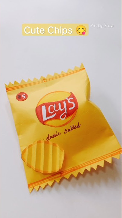 Lay's paper chips ๐ DIY paper chips with secret messages ๐#shorts #lays #craft