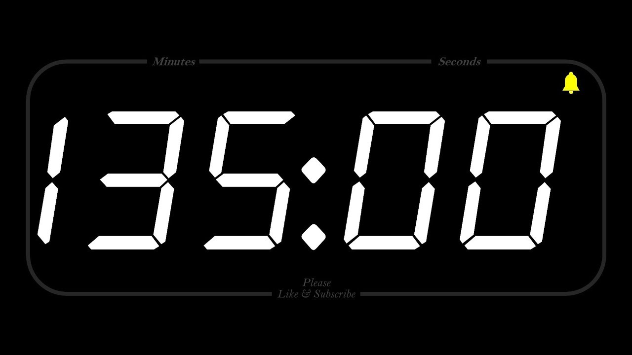 135 Minute - Timer \U0026 Alarm - 1080P - Countdown