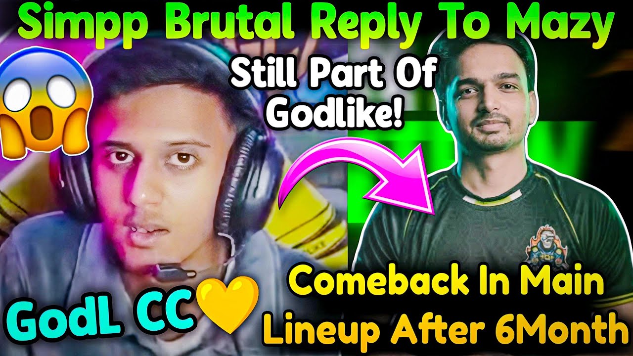 😱Simpp Brutal Reply To Mazy😳 Still Part Of GodLike💛 Reply On Target GodL🚨