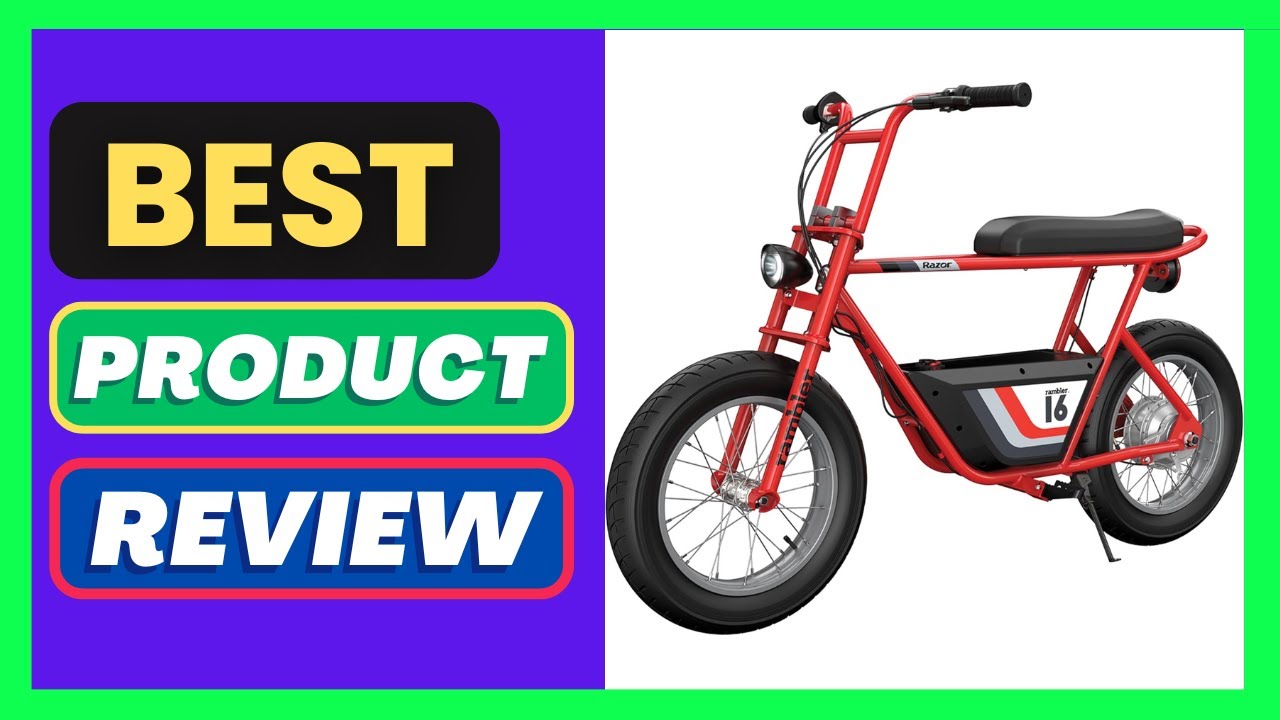 Razor Rambler 16 Electric Retro Mini Bike Ride for Adults Ages 18+, 220 lb