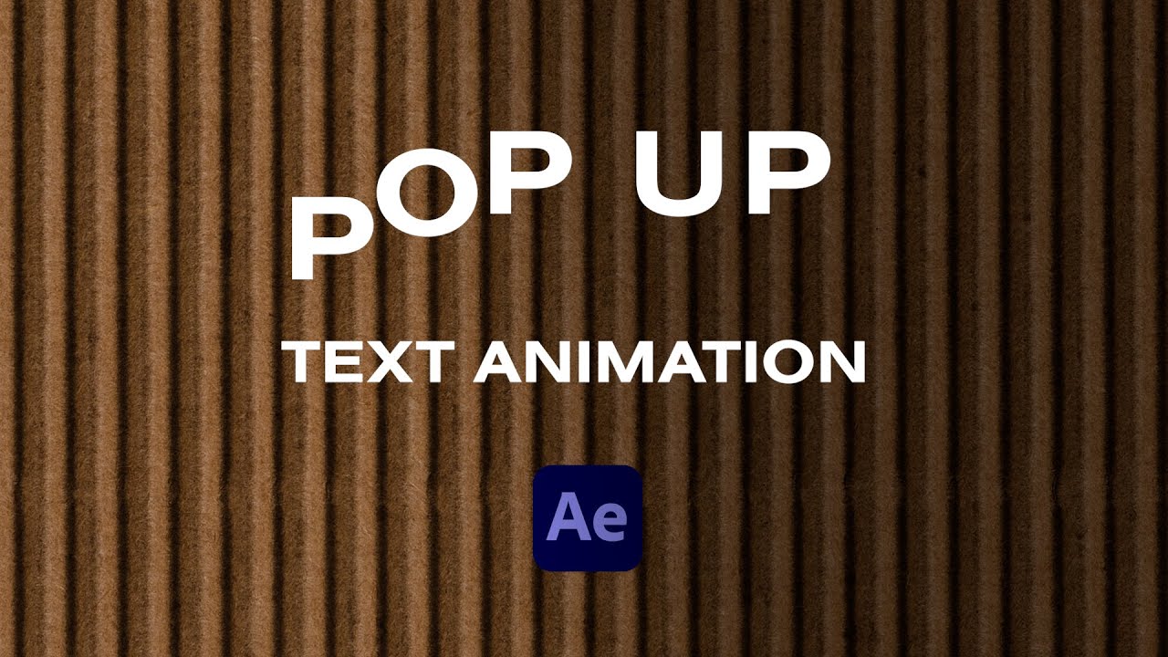 Pop Up Text Pack After Effects - YouTube