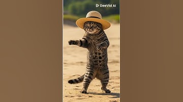 Thumbnail of ビーチで踊ている猫 #祭り #yatagarasu sun #猫