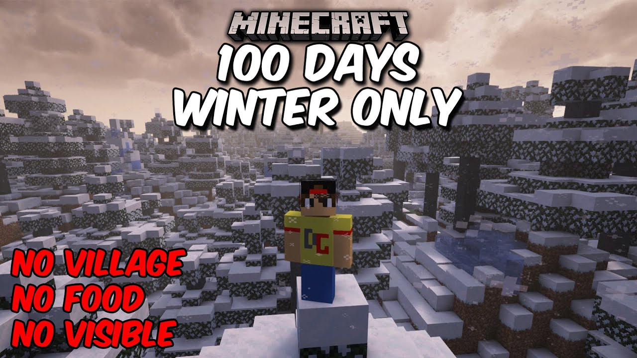 I Survived 100 Days in Winter Only in Minecraft - YouTube