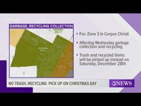 Garbage Recycling Pickup Rescheduled Due To Christmas Holiday Youtube