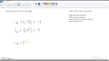Integer subtraction problem type 2
