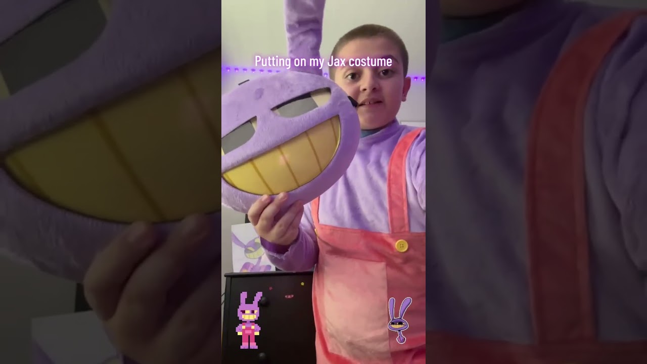 Putting on my Jax costume!!