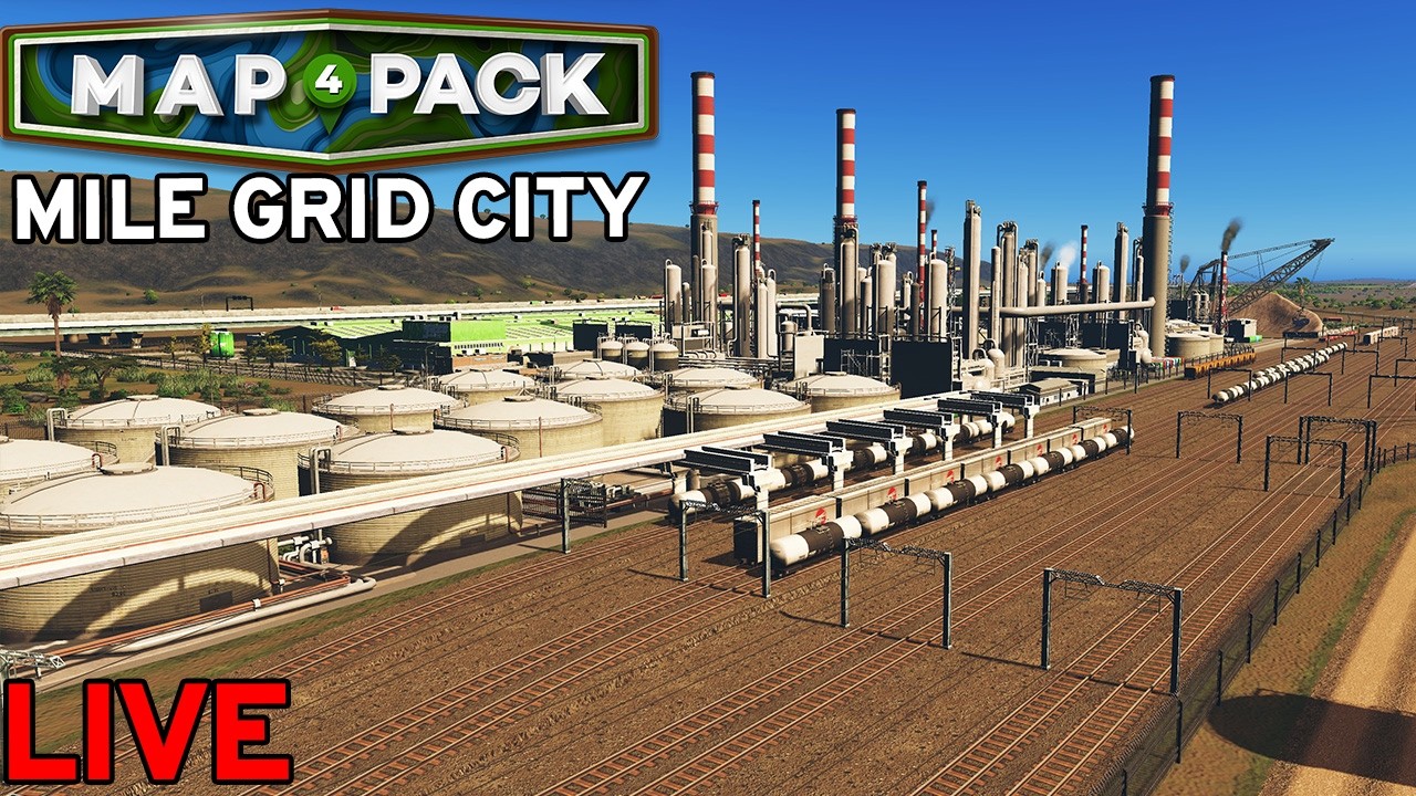 Building An Oil Loading Depot In Cities 1! | Mile Grid City Livestream