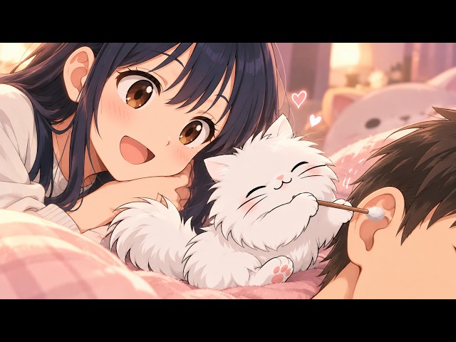 【ASMR】ねこに耳かき！それでも鼓膜はごりごり気持ちいい【耳かきボイス】