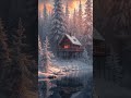 This Cabin Doesn’t Feel Real… ❄️🌅  #cozynights #relaxingmusic
