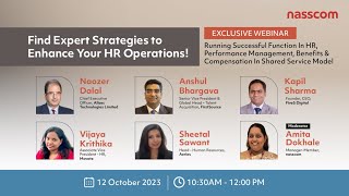 Running successful function in HR Performance Management | nasscom Webinar