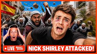 🚨Nick Shirley LIVE Right Now After Muslim Mob Tries To STAB and STONE Him To DEATH On-Camera in E.U.