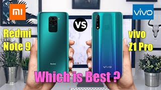 Redmi Note 9 Vs Vivo Z1 Pro details comperision Which is best