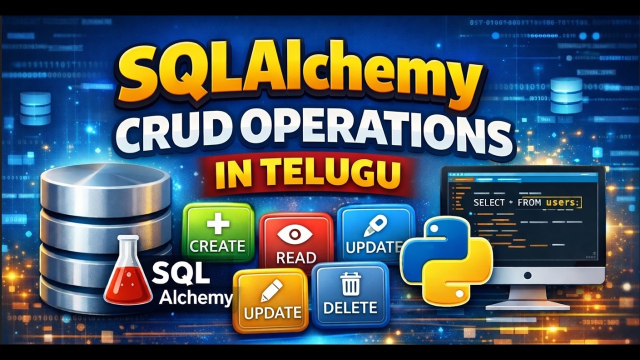 SQLAlchemy Core CRUD Step-by-Step in Telugu | Part 3