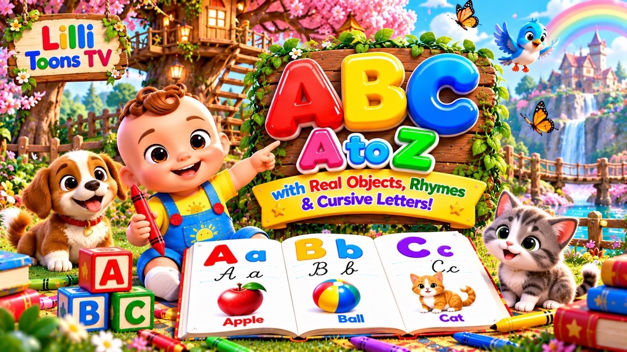 Learn ABC with Baby 🍎 | A to Z Phonics + Cursive Writing for Kids - YouTube