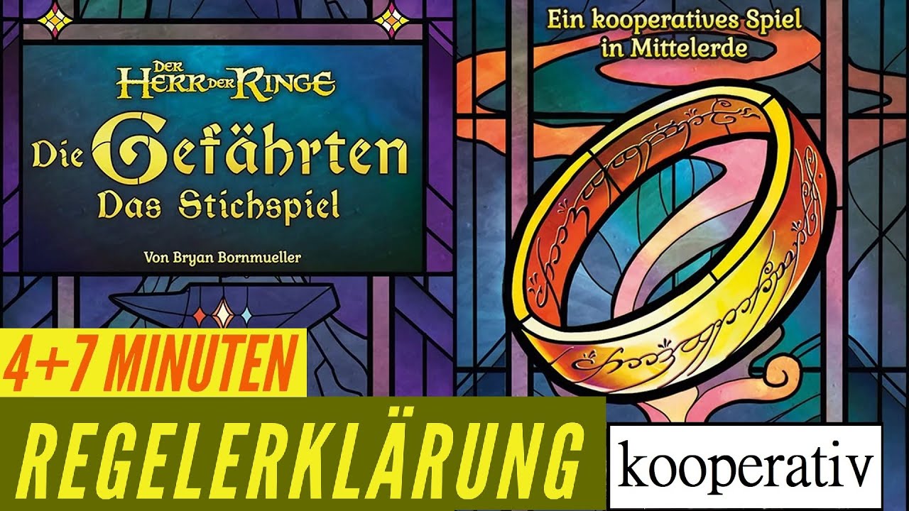Herr der Ringe Die Gefährten Das Stichspiel Regeln Anleitung kooperative Kartenspiel