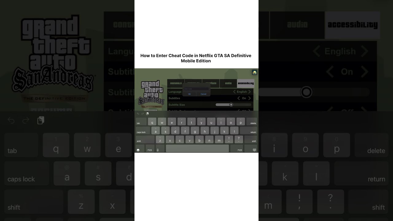 How to Enter Cheat Code in Netflix GTA SA Definitive Mobile Edition