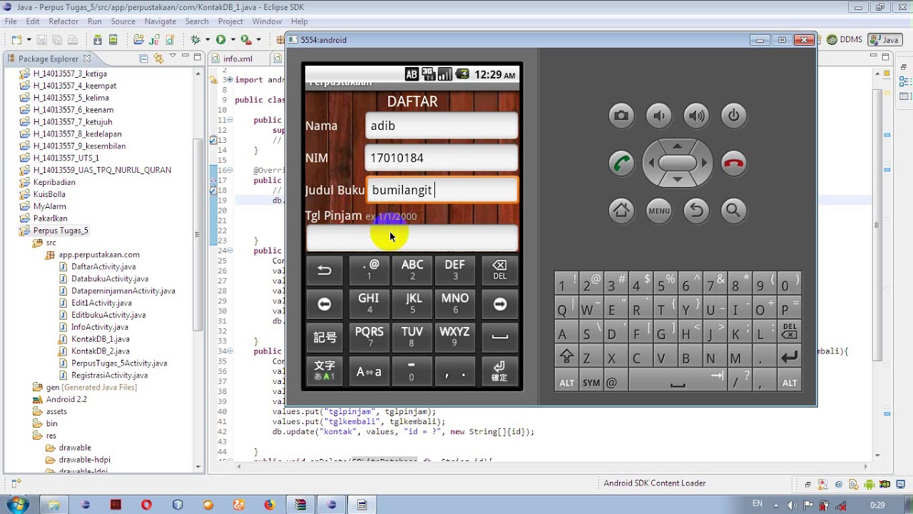 TUTORIAL MEMBUAT APLIKASI PERPUSTAKAAN BERBASIS ANDROID - YouTube