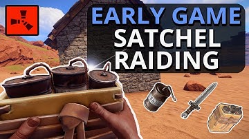 SATCHEL RAIDING My Neighbours HIDDEN Base!! Rust Solo Survival Gameplay Part 2
