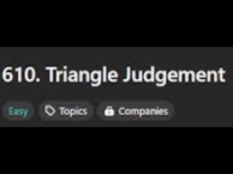 Triangle Judgement