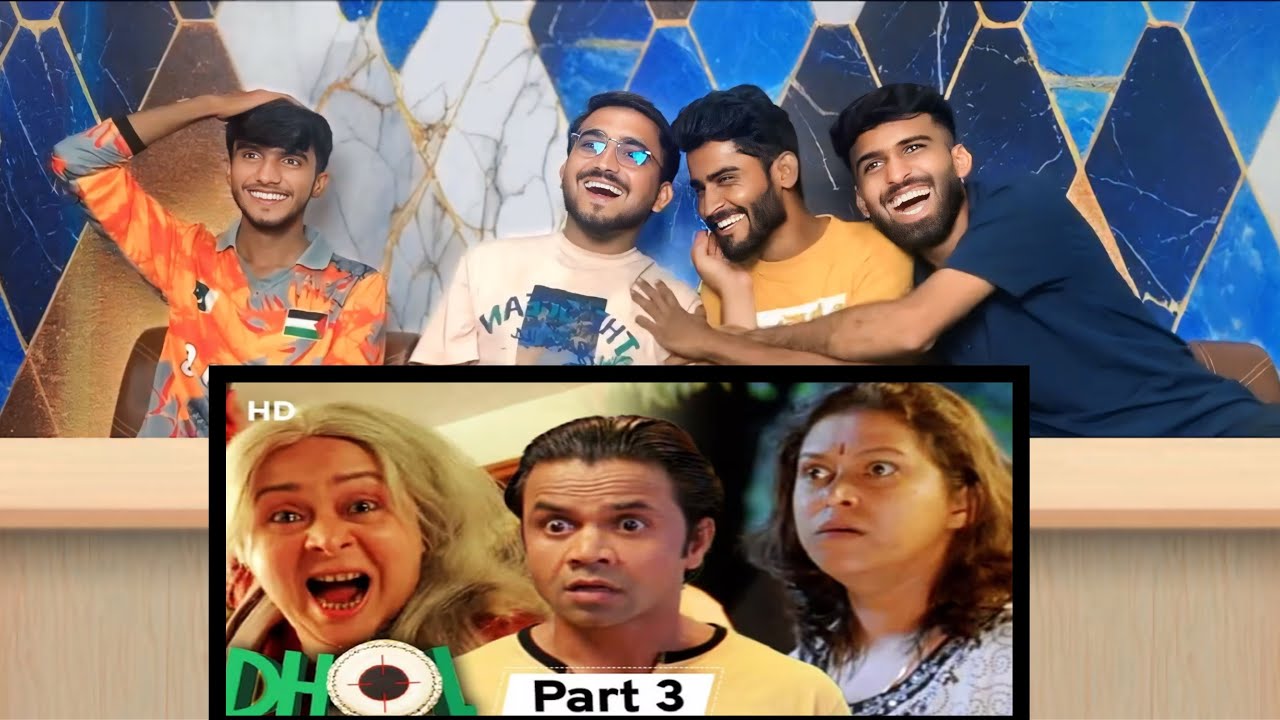 Reaction On Dhol - Superhit Bollywood Comedy Movie  Rajpal Yadav - Sharman Joshi - Kunal Khemu