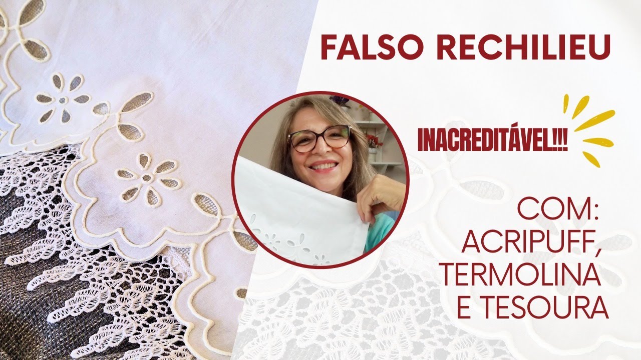 APRENDA AQUI! Rechilieu FALSO - Super Fácil(SEM MÁQUINA) Com ACRIPUFF, TERMOLINA E TESOURA! EP - 196