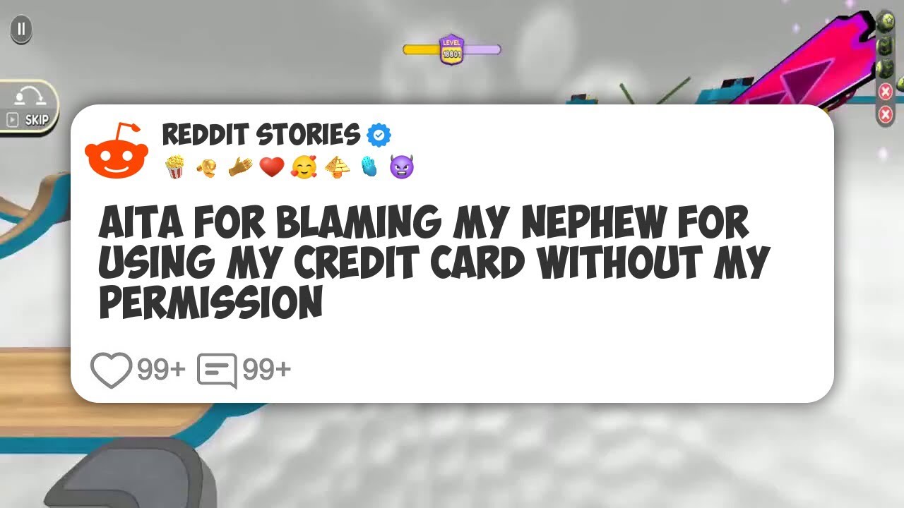 AITA For Blaming My Nephew For Using My Credit Card Without My Permission #reddit 