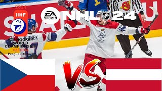 Česko VS Rakousko | Mistrovství světa 2024 | IIHF | NHL 24 | CZ/SK