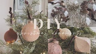 DIY Christmas Ornaments || Velvet Ornaments || Arhaus Dupe || Budget Friendly & Easy || Neutral
