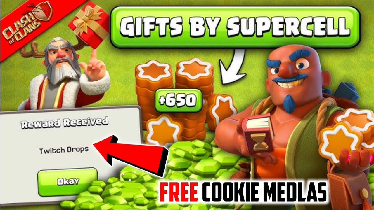 More FREE Cookie Medals - How to Get Free Clashmas Rewards in Clash of Clans | Twitch Drops