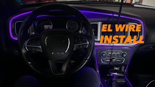HOW TO INSTALL *EL WIRE* INTERIOR LIGHTS IN DODGE CHALLENGER \& CHARGER !