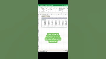 Use the SEQUENCE function to create a dynamic calendar