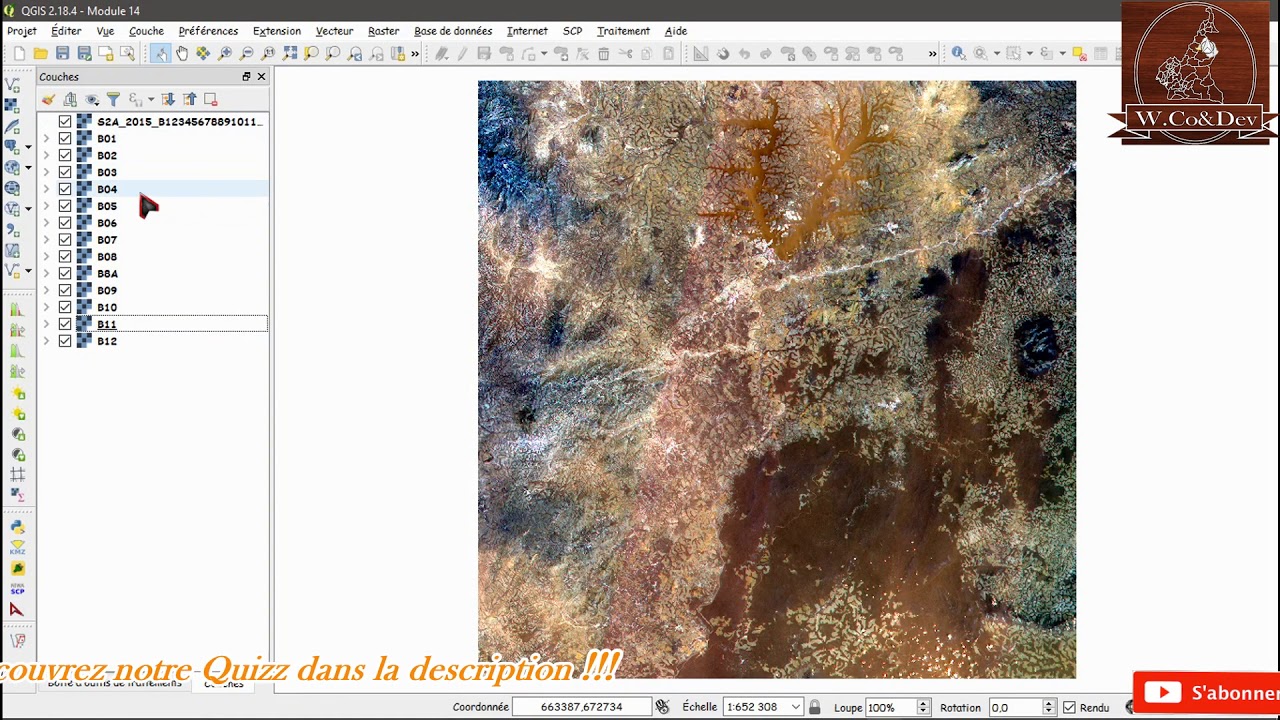 Module 14: Assembler les bandes d’une image satellitaire dans QGIS