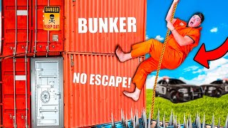 ESCAPING A Two Story SECRET Bunker Box Fort (Prison Escape)