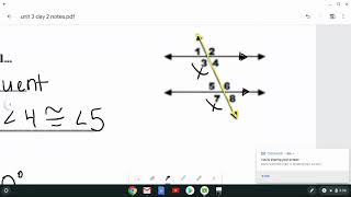 Geometry Unit 3 Day 4 Parallel Lines Video 1