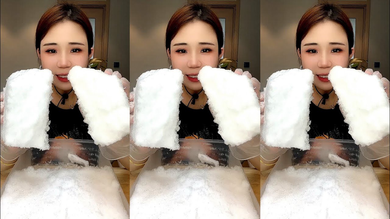 ASMR WHITE ICE EATING YY 