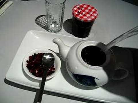 Fruit tea with homemade rhubarb jam 1