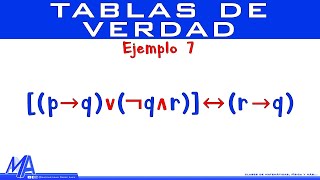 Tablas de verdad | Ejemplo 7