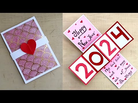 DIY - Happy New Year 2024 Card | New Year Greetings Card | Handmade Card For New Year