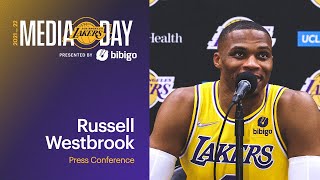Lakers Media Day Russell Westbrook Press Conference Brought To You By Bibigo