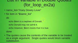 CIS121 11 LINUX Scripting D The For Loop