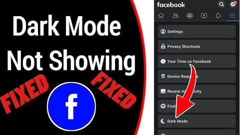 How To Get Dark Mode On Facebook Without Join beta!! How To Fix Dark Mode Not Showing On Facebook